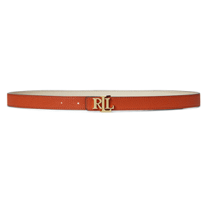 Lauren Ralph Lauren Logo Reversible Leather Skinny Belt